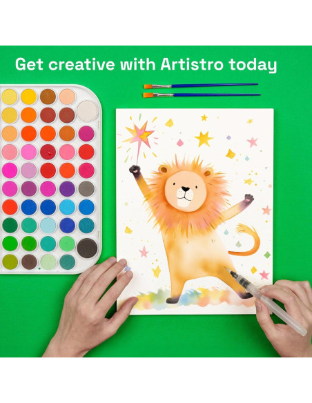 Set de Pintura Acuarela ARTISTRO 48 Colores + Pinceles