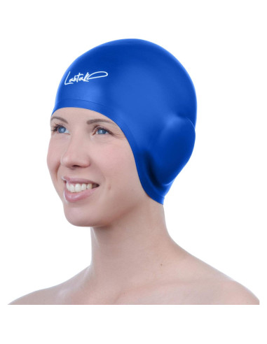 Gorro de Natación 3D Lahtak Azul Bluebonnet Silicona Impermeable