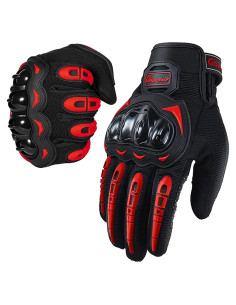 Guantes de Motocicleta BIHAIZG MS-17 Táctiles Rojo X-Large