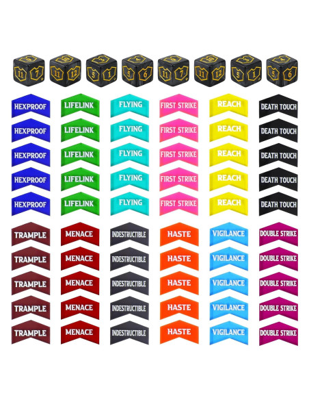 68 Piezas Tokens MTG y Dados con Caja - Accesorios de Juego