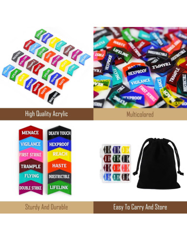 68 Piezas Tokens MTG y Dados con Caja - Accesorios de Juego