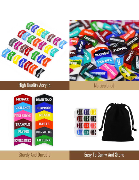 68 Piezas Tokens MTG y Dados con Caja - Accesorios de Juego