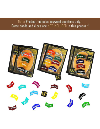 68 Piezas Tokens MTG y Dados con Caja - Accesorios de Juego