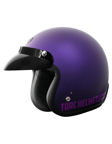 Casco TORC T50 Abierto 3/4 Motocicleta Púrpura Iridiscente