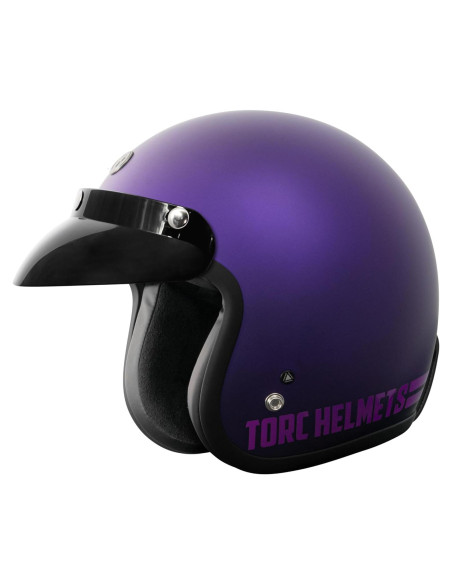 Casco TORC T50 Abierto 3/4 Motocicleta Púrpura Iridiscente