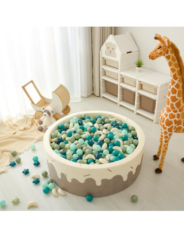 Bolas de Piscina GOGOSO 100pcs Estrellas y Lunas Verde