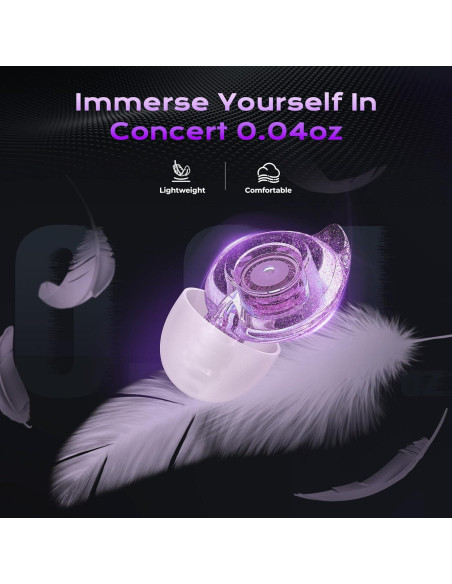 Tapones para oídos Yawsoy alta fidelidad 2 pares NRR 22-24dB