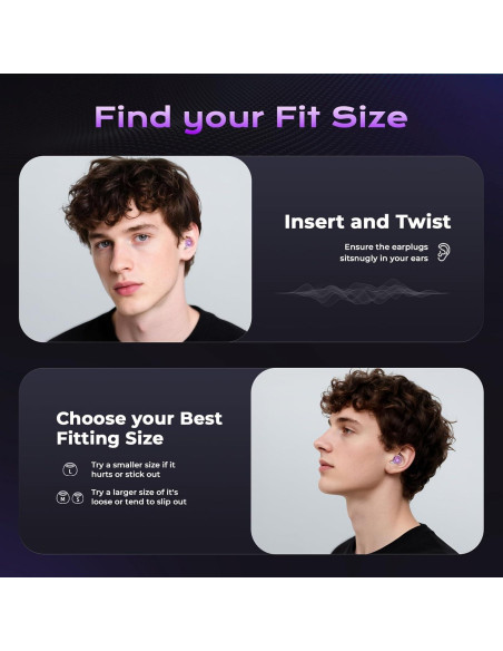 Tapones para oídos Yawsoy alta fidelidad 2 pares NRR 22-24dB