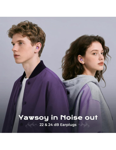 Tapones para oídos Yawsoy alta fidelidad 2 pares NRR 22-24dB