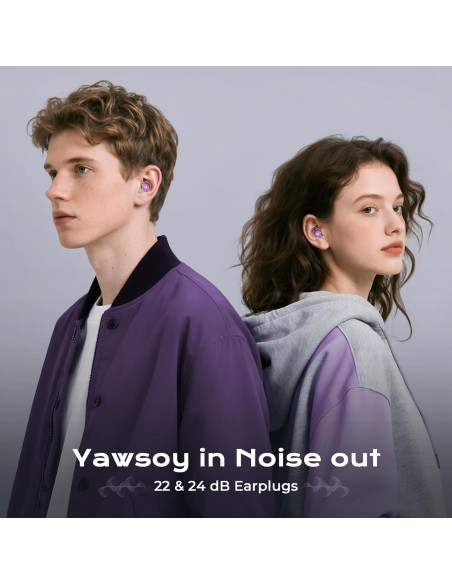 Tapones para oídos Yawsoy alta fidelidad 2 pares NRR 22-24dB