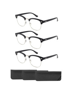 Gafas de Lectura CCVOO 3 Paquetes UV400 Retro Unisex