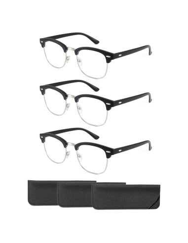 Gafas de Lectura CCVOO 3 Paquetes UV400 Retro Unisex