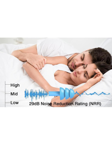 Tapones para oídos Dealsboom BD12036 4 pares silicona suave