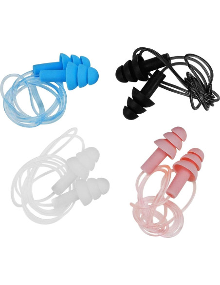Tapones para oídos Dealsboom BD12036 4 pares silicona suave