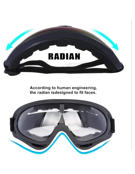 Gafas de Motocicleta LJDJ con Lentes Amarillos UV400