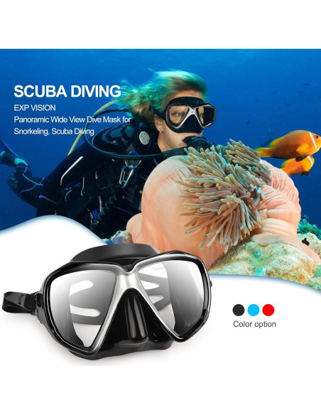 Máscara de Buceo EXP VISION EX-2700 Antivaho 180 para Adultos