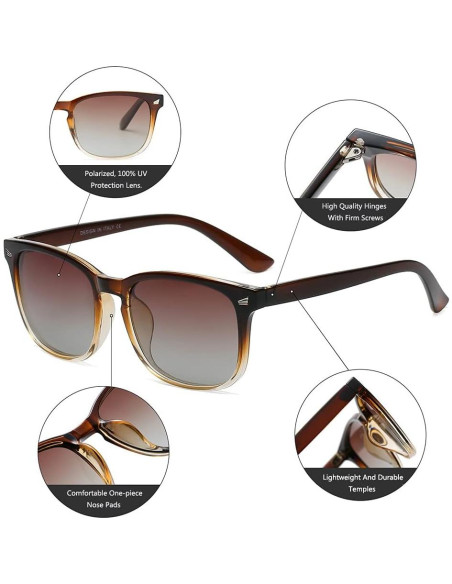 Gafas de sol DUSHINE UV400 para mujeres estilo retro