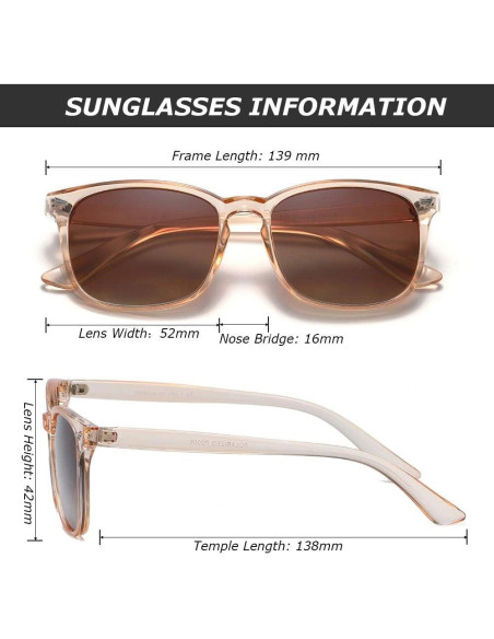 Gafas de sol DUSHINE UV400 para mujeres estilo retro