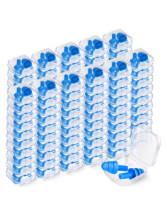 Tapones para Oídos TrelaCo 100 Pares Silicona Reutilizables