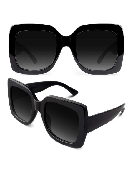 Gafas de Sol GQUEEN Cuadradas UV400 para Mujeres Retro