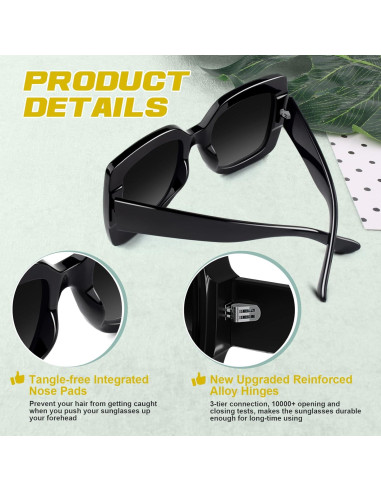 Gafas de Sol GQUEEN Cuadradas UV400 para Mujeres Retro