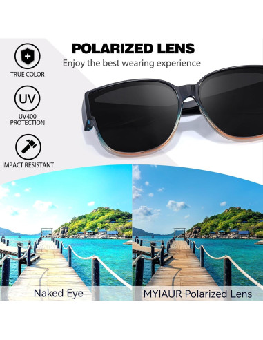 Gafas de sol polarizadas Myiaur para usar sobre gafas UV400