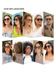 Gafas de sol aviador SojoS SJ2327 UV400 unisex carey marrón 2