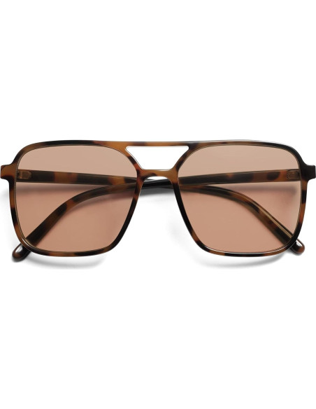 Gafas de sol aviador SojoS SJ2327 UV400 unisex carey marrón