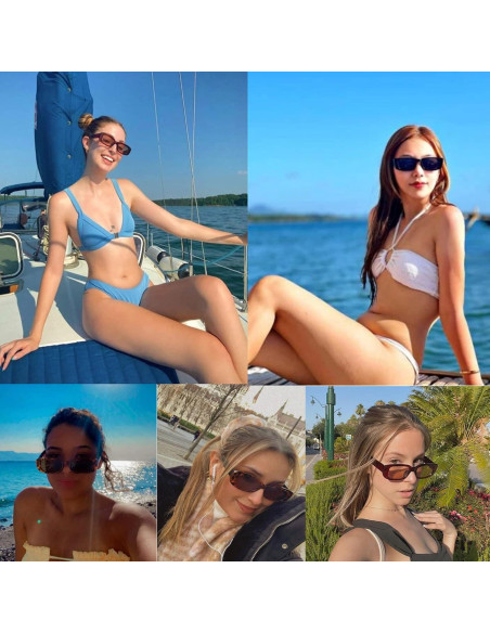 Gafas de Sol Eyegla 6 Pares Rectangulares UV400