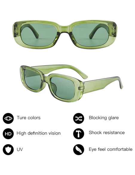 Gafas de Sol Eyegla 6 Pares Rectangulares UV400