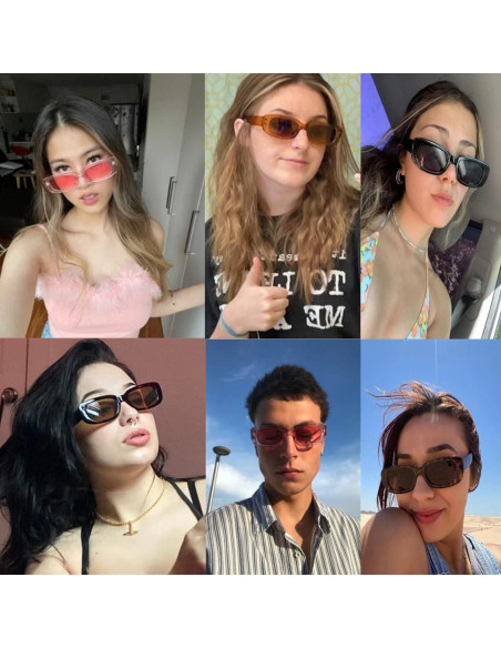 Gafas de Sol Eyegla 6 Pares Rectangulares UV400