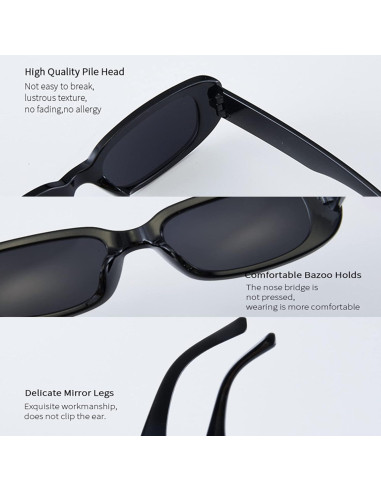 Gafas de Sol Eyegla 6 Pares Rectangulares UV400