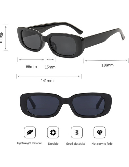 Gafas de Sol Eyegla 6 Pares Rectangulares UV400