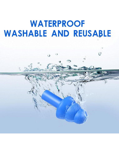 240 Pares Tapones de Silicona Reutilizables Cryptolux para Oídos