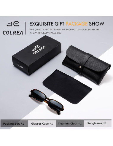 Gafas de sol rectangulares Colrea UV400 para mujeres