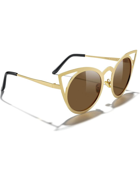 Gafas de sol MERRY'S estilo gato con lente espejo 50mm