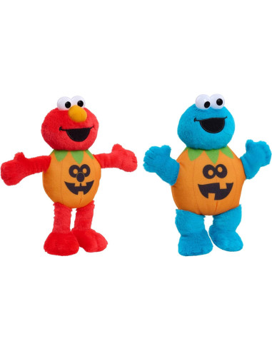Peluches Halloween Calle Sésamo Elmo y Monstruo 2-Pack