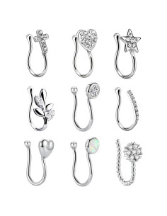 Conjunto de 9 Anillos Falsos para Nariz Masedy - Sin Perforación