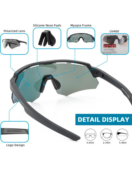 Gafas de Sol ROCKBROS Deportivas UV400 Intercambiables
