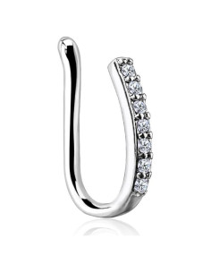 Clip para nariz y oreja sin perforar con cristal CZ