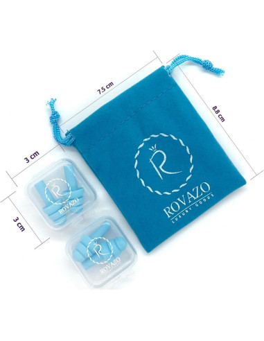 Tapones de Silicona Reutilizables Rovazo - NRR 32 - 2 Pares