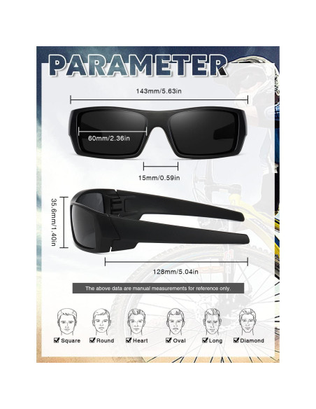 Gafas de Sol Polarizadas TIANYESY Retro Unisex 35.6mm