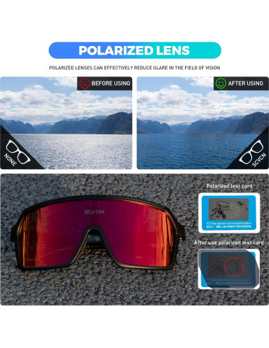 Gafas de Ciclismo Polarizadas SCVCN S61 UV400 Antideslizantes