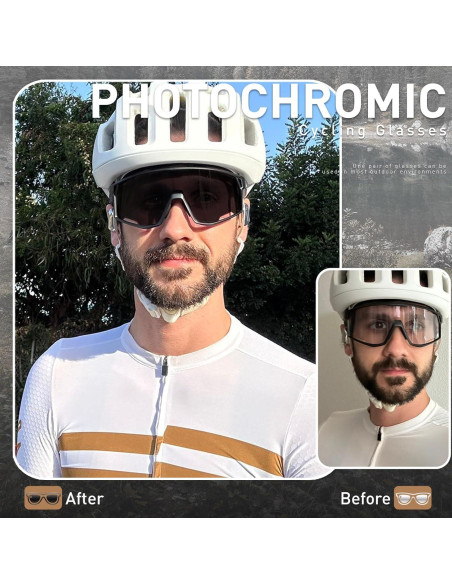 Gafas de Ciclismo KAPVOE K180 Fotoquímicas UV400