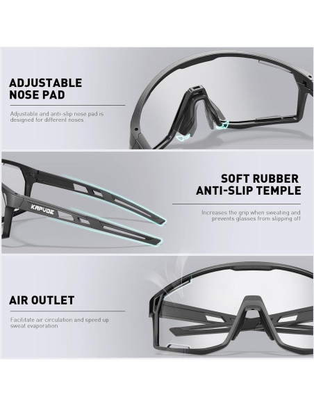 Gafas de Ciclismo KAPVOE K180 Fotoquímicas UV400