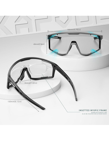 Gafas de Ciclismo KAPVOE K180 Fotoquímicas UV400