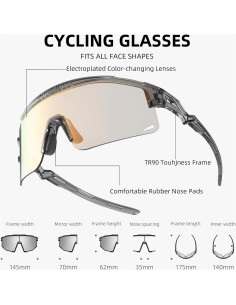 Gafas de Ciclismo ROCKBROS UV Protección Viento Arena 2