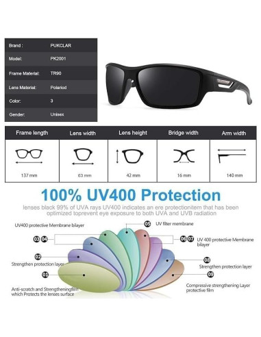 Gafas de sol PUKCLAR polarizadas para hombres y mujeres