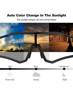 Gafas de sol ROCKBROS fotochromáticas UV400 para ciclismo 2