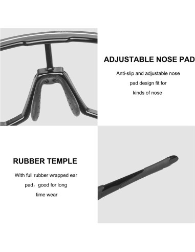 Gafas de sol ROCKBROS fotochromáticas UV400 para ciclismo